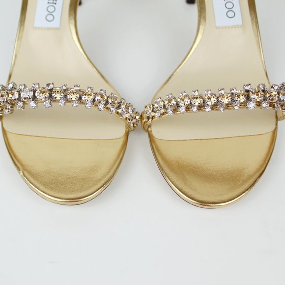New JIMMY CHOO Shiloh60 Embellished Leather Sandal - Picture 9 of 16